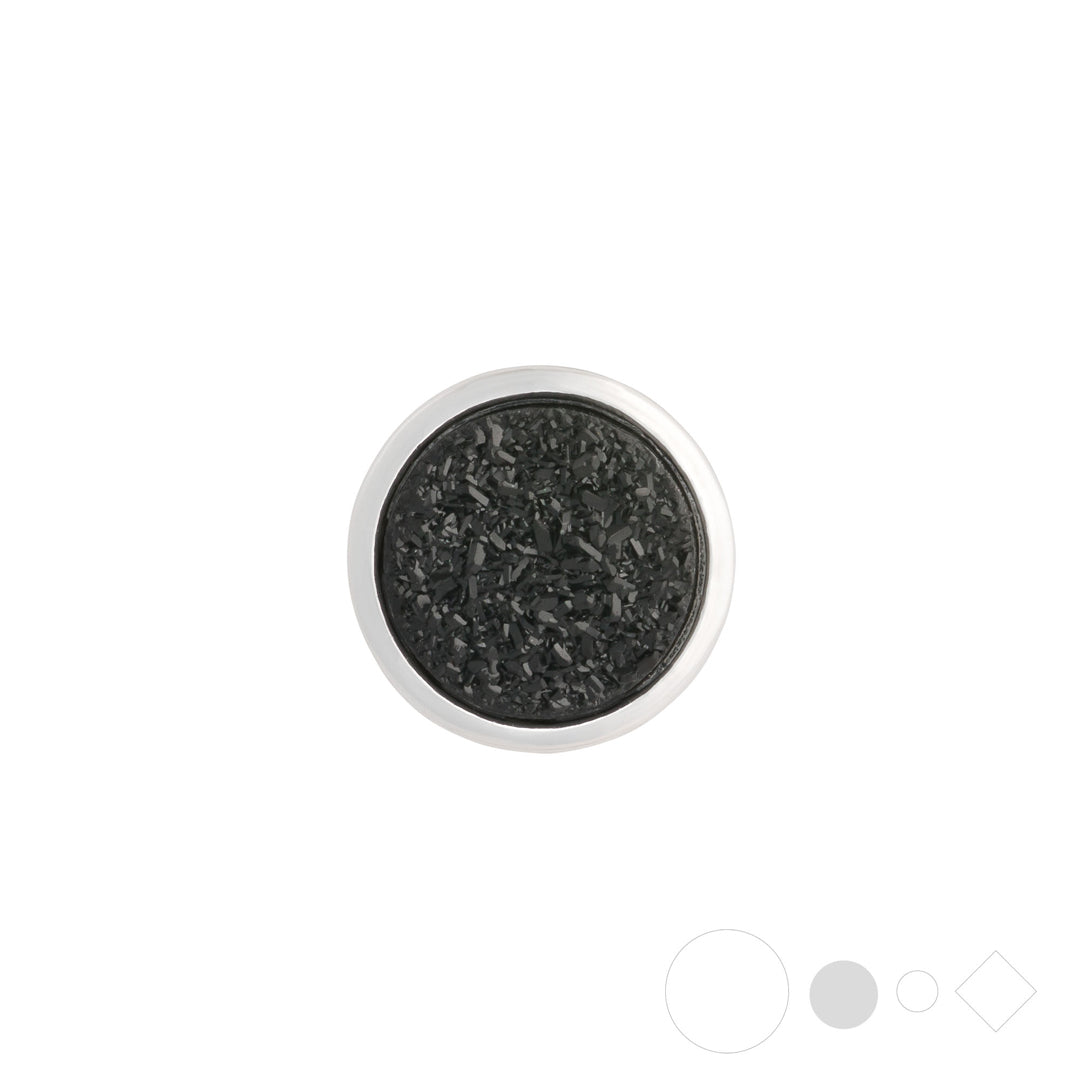 Black druzy pendant necklace charm for snap jewelry by Style Dots