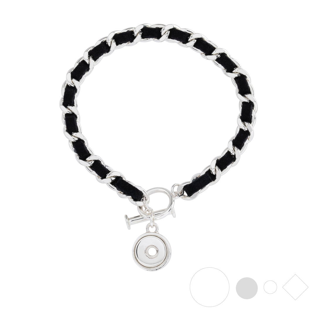 Black Leather Link Original Bracelet