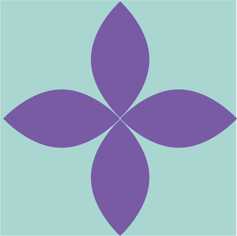 Aqua/Purple Bunchberry Subtle D 12/24