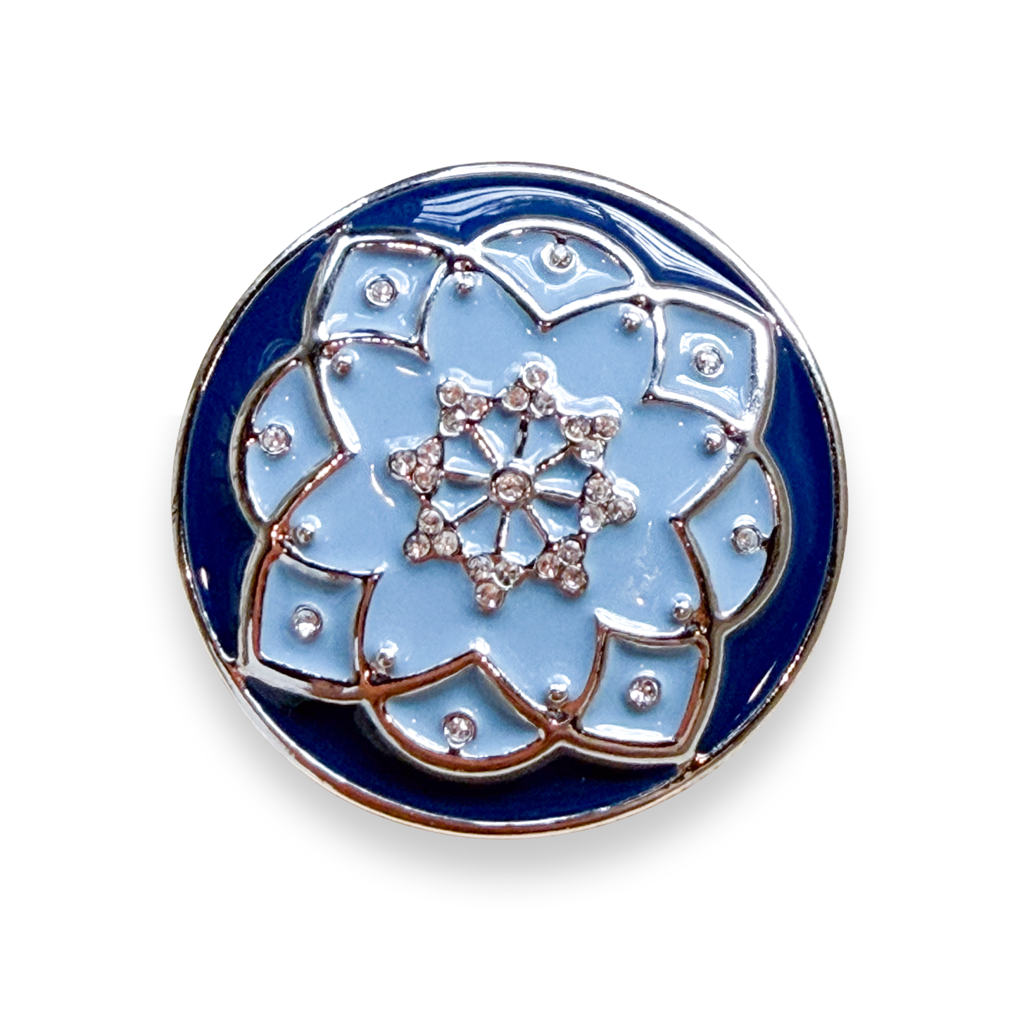 Denim Petaline Statement Dot