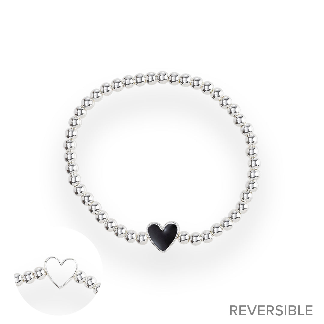 Reversible Heart Beaded Bracelet