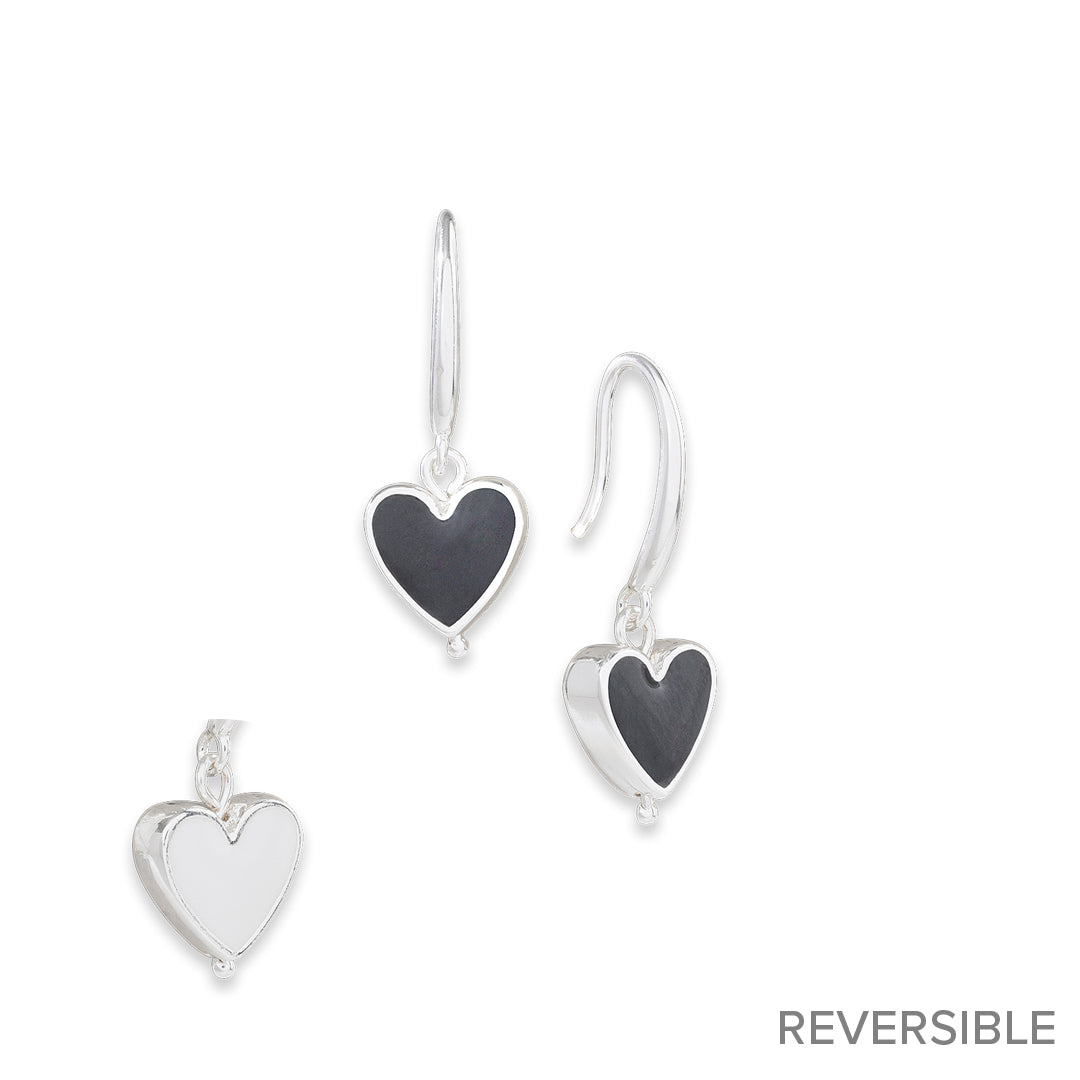 Reversible Heart Earrings