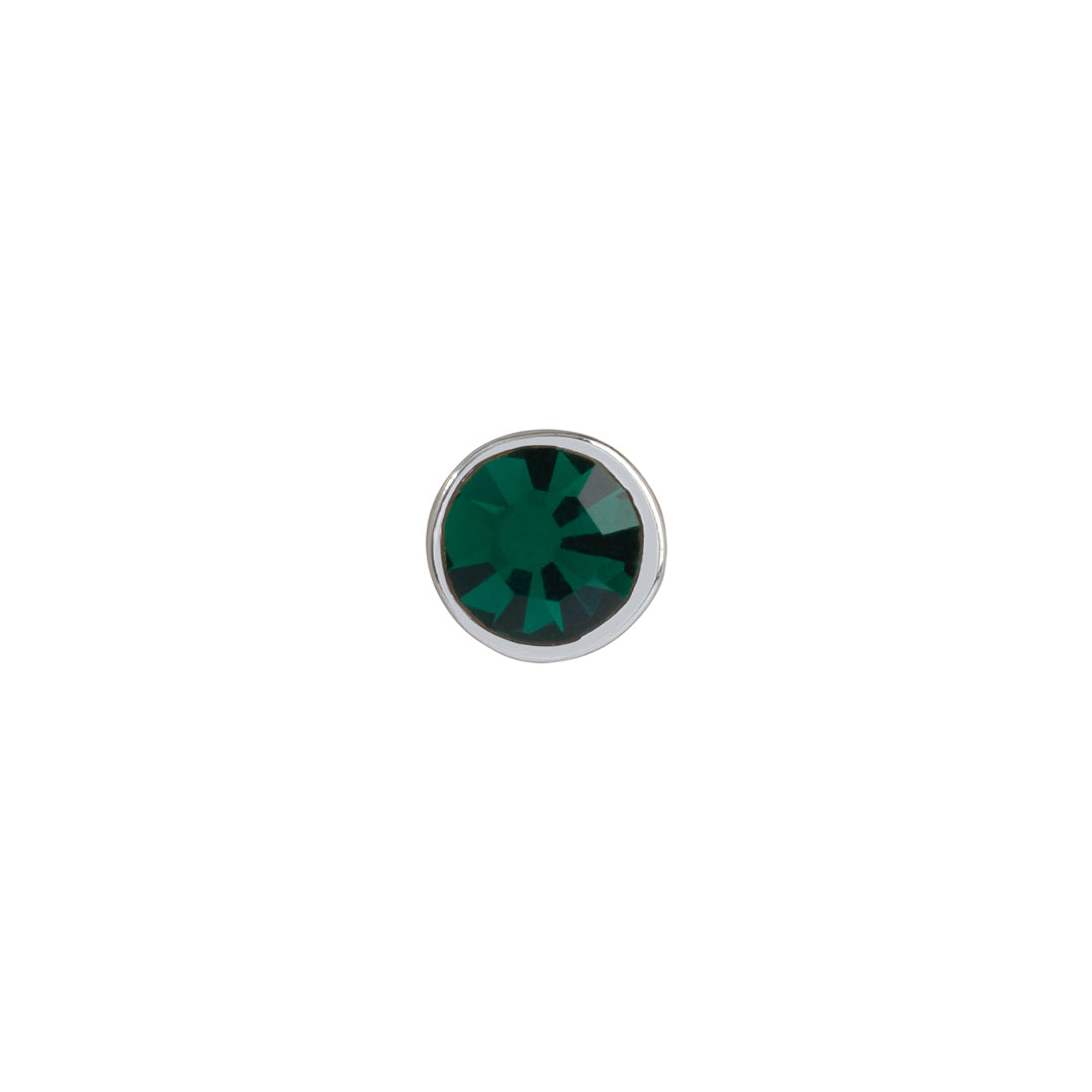 Emerald birthstone charm for May jewelry necklaces & bracelets