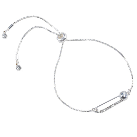 Silver slider bracelet for dainty jewelry charms by Style Dots