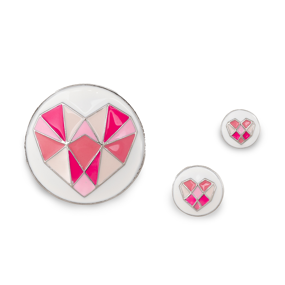 Pink Geo Heart Original