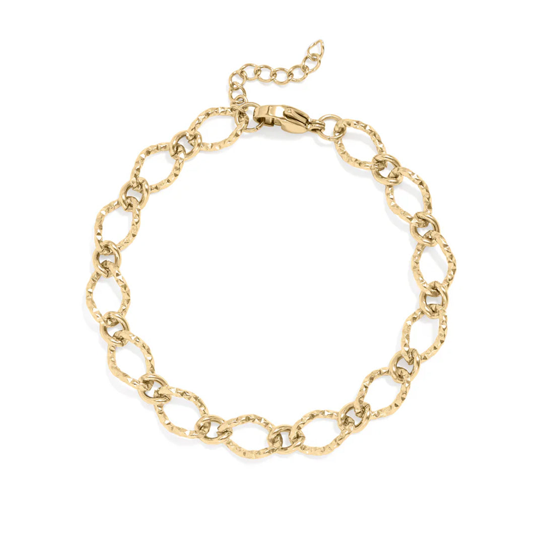 Hammered Oval Bracelet