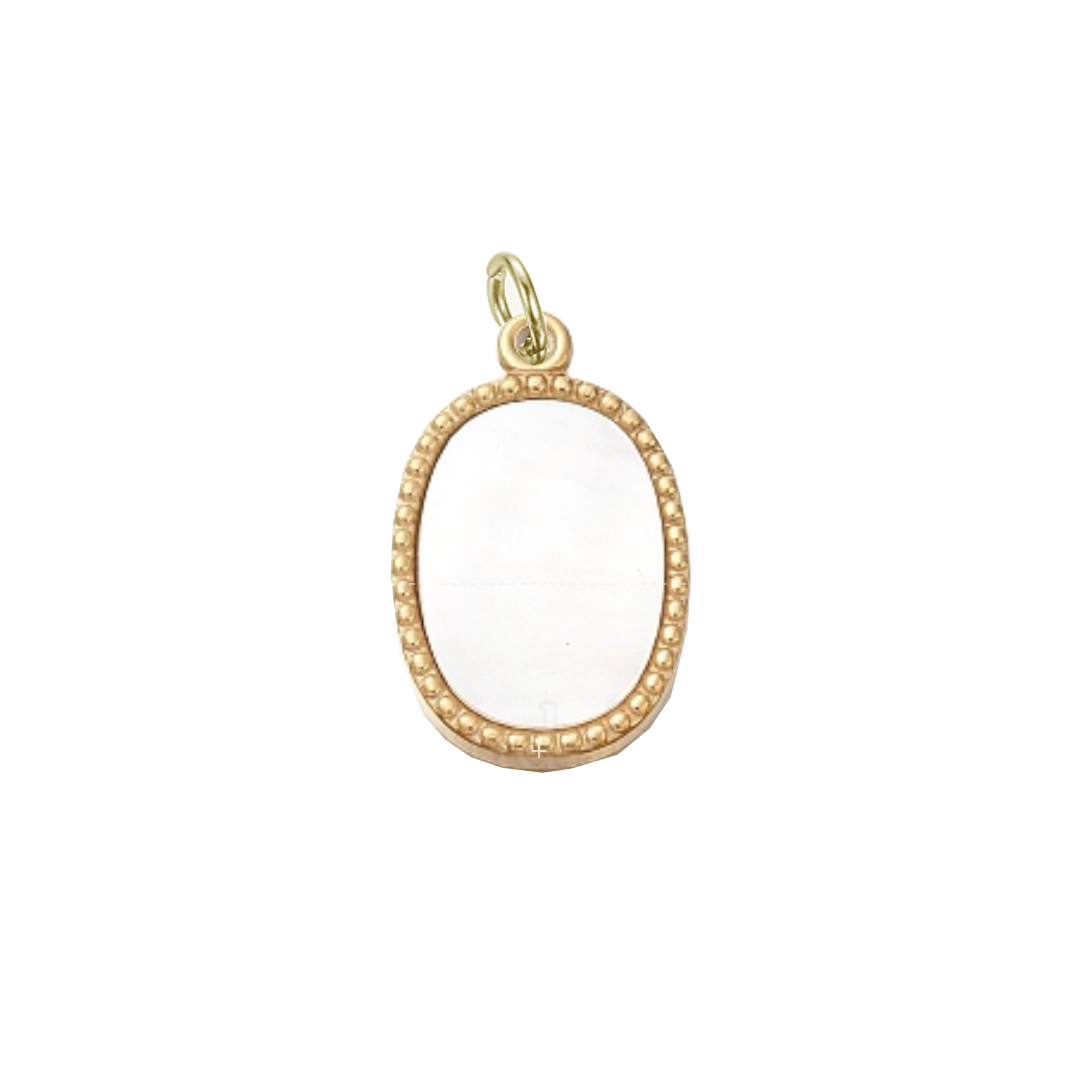 Large Pearlized Oval Charm (WR)