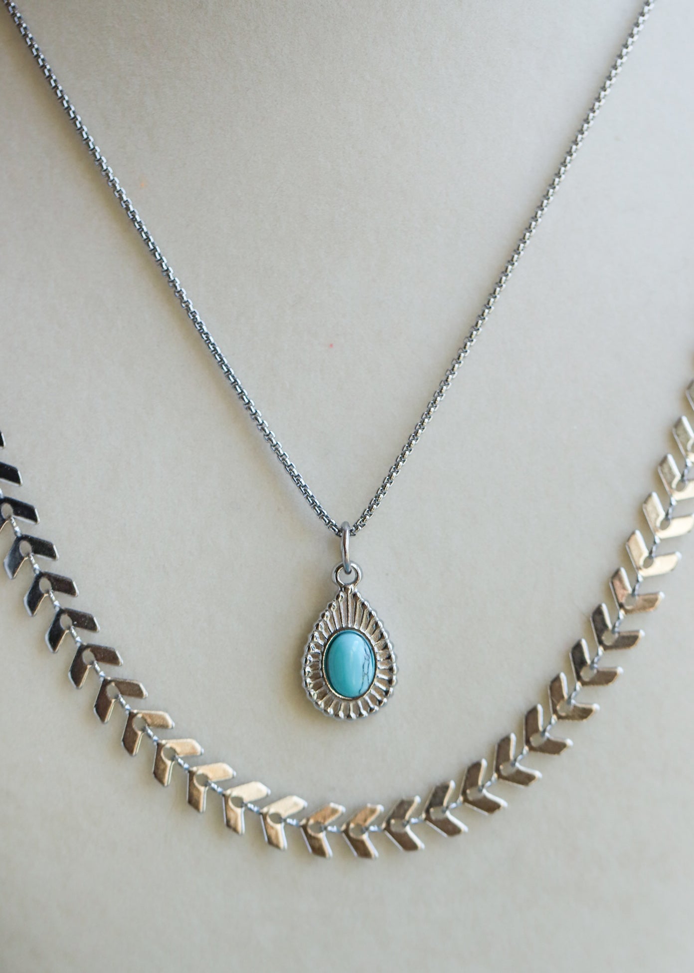 Turquoise Teardrop Charm