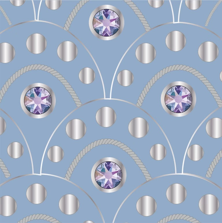 Periwinkle on Rhodium Subtle A 1/26