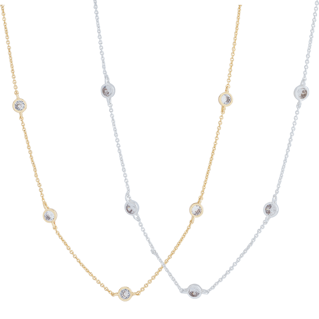 Multi Bezel Necklace