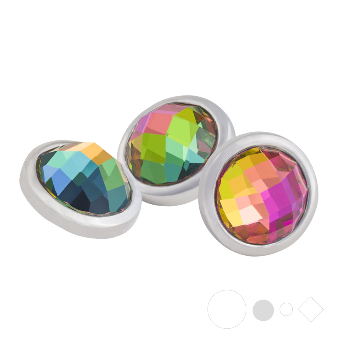 Multicolor crystal necklace pendant for snap jewelry charms