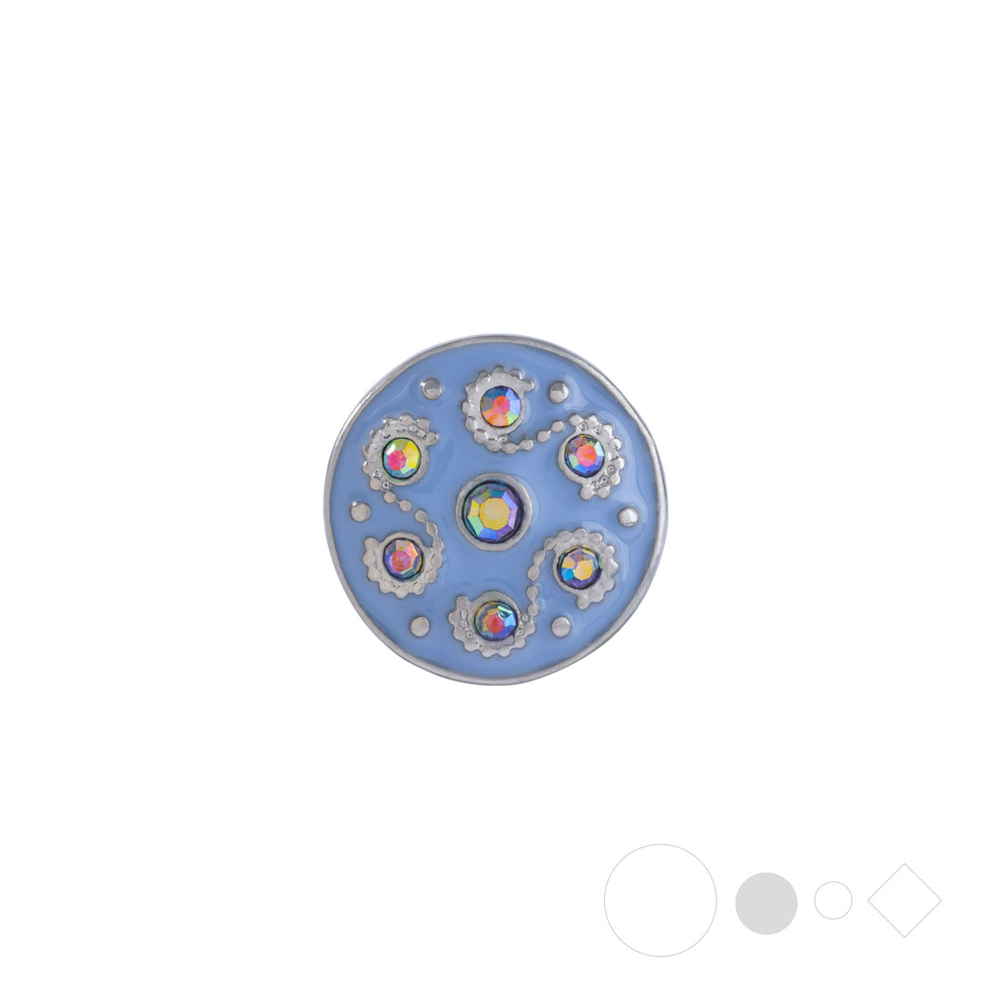 Periwinkle scallop necklace pendant charm by Style Dots