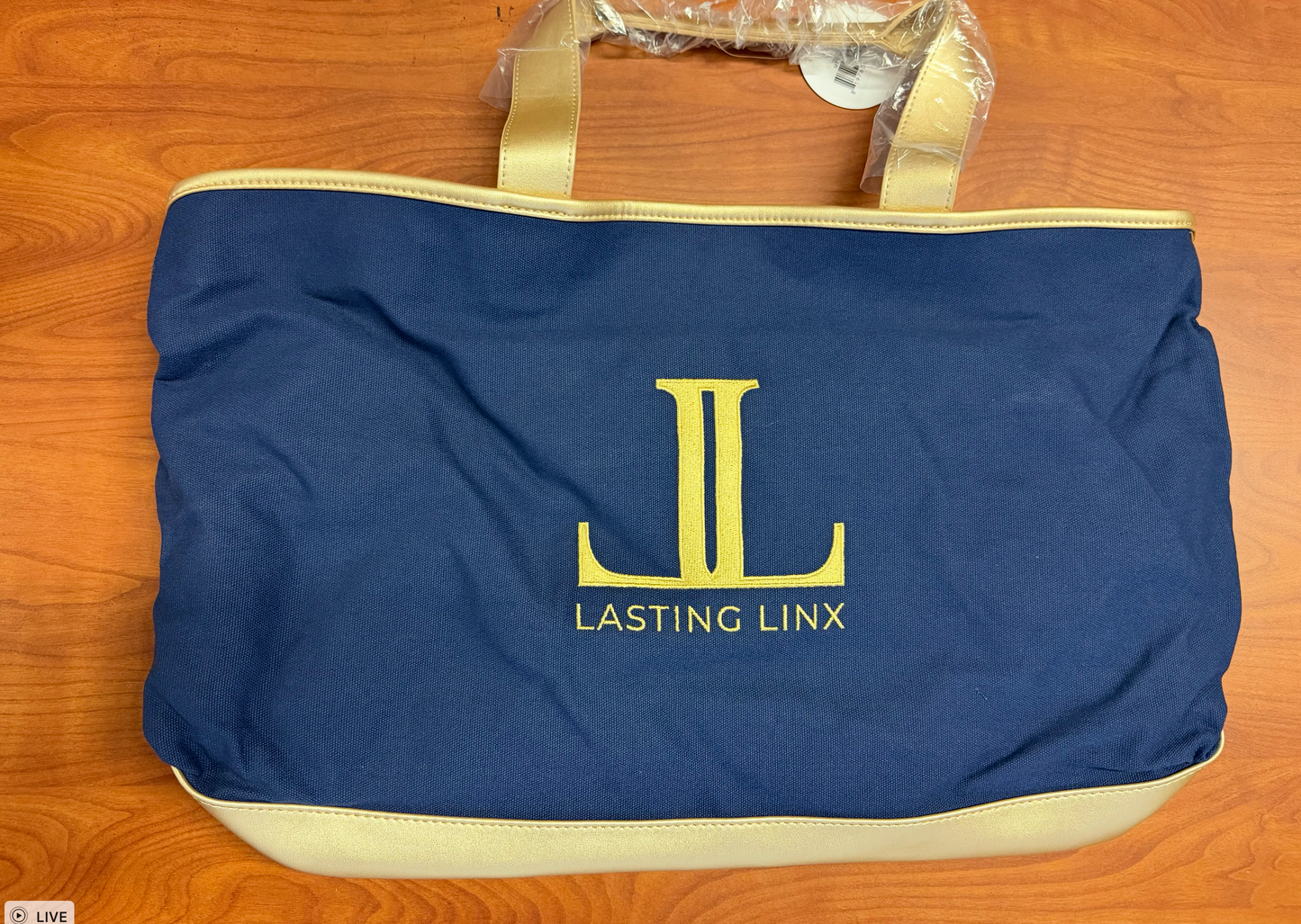 Navy/Gold Lasting Linx Tote