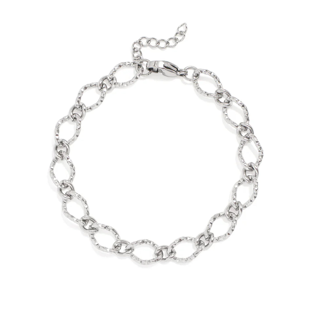 Hammered Oval Bracelet