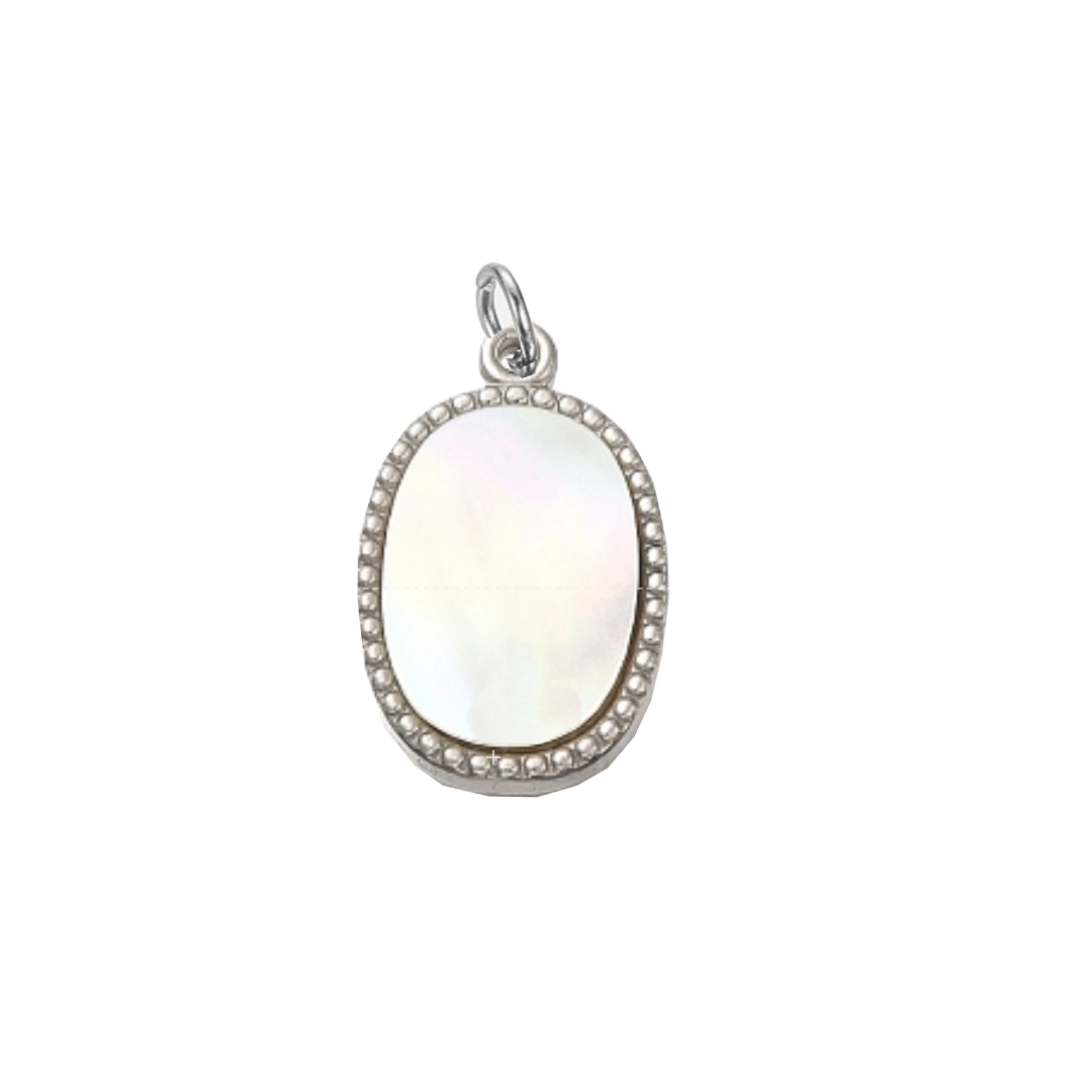 Large Pearlized Oval Charm (WR)