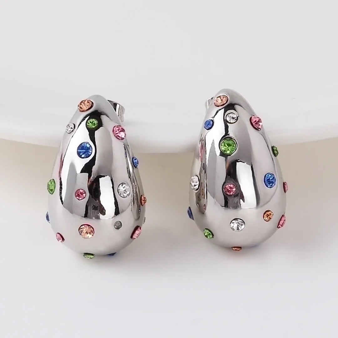 Rainbow Droplet Earrings