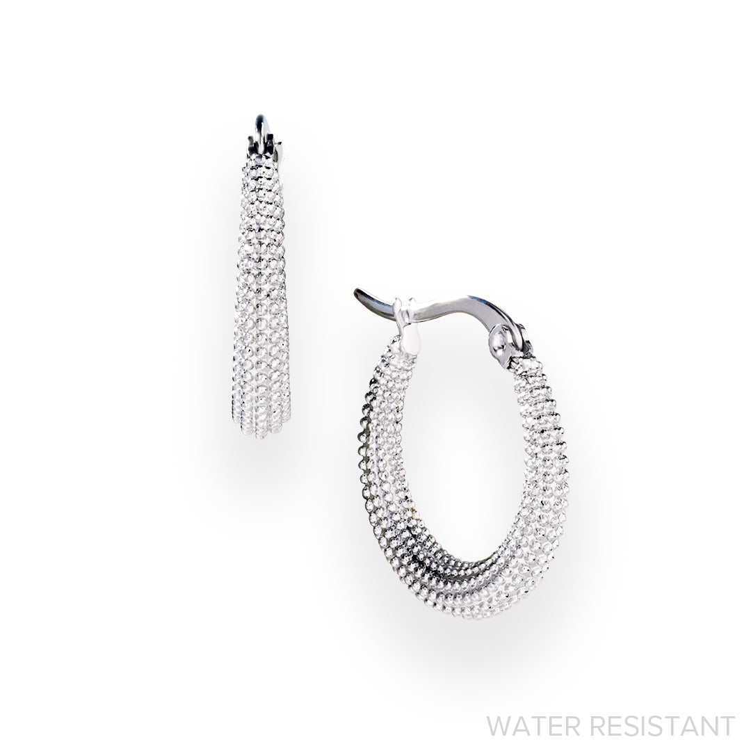 Silver Serpentine Hoops