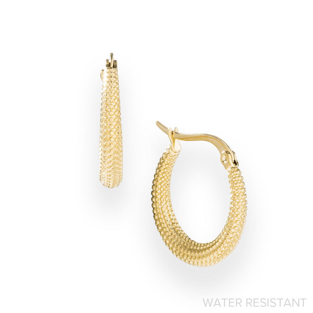 Gold Serpentine Hoops