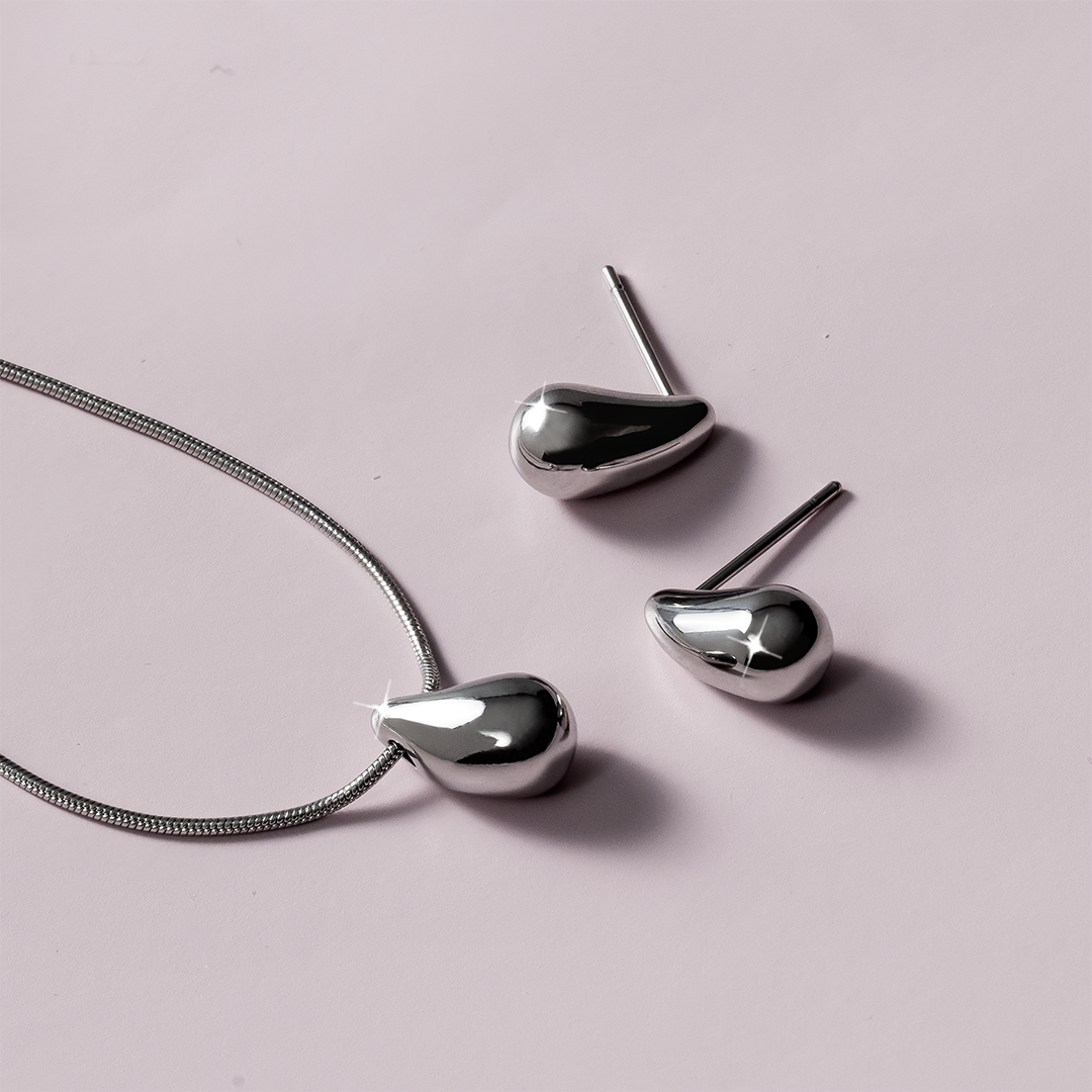 Teardrop Necklace & Earring Set (WR)