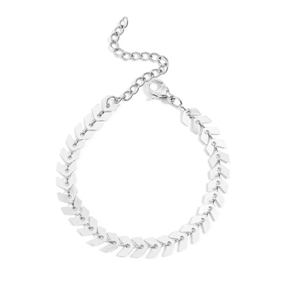Chevron Bracelet - Silver