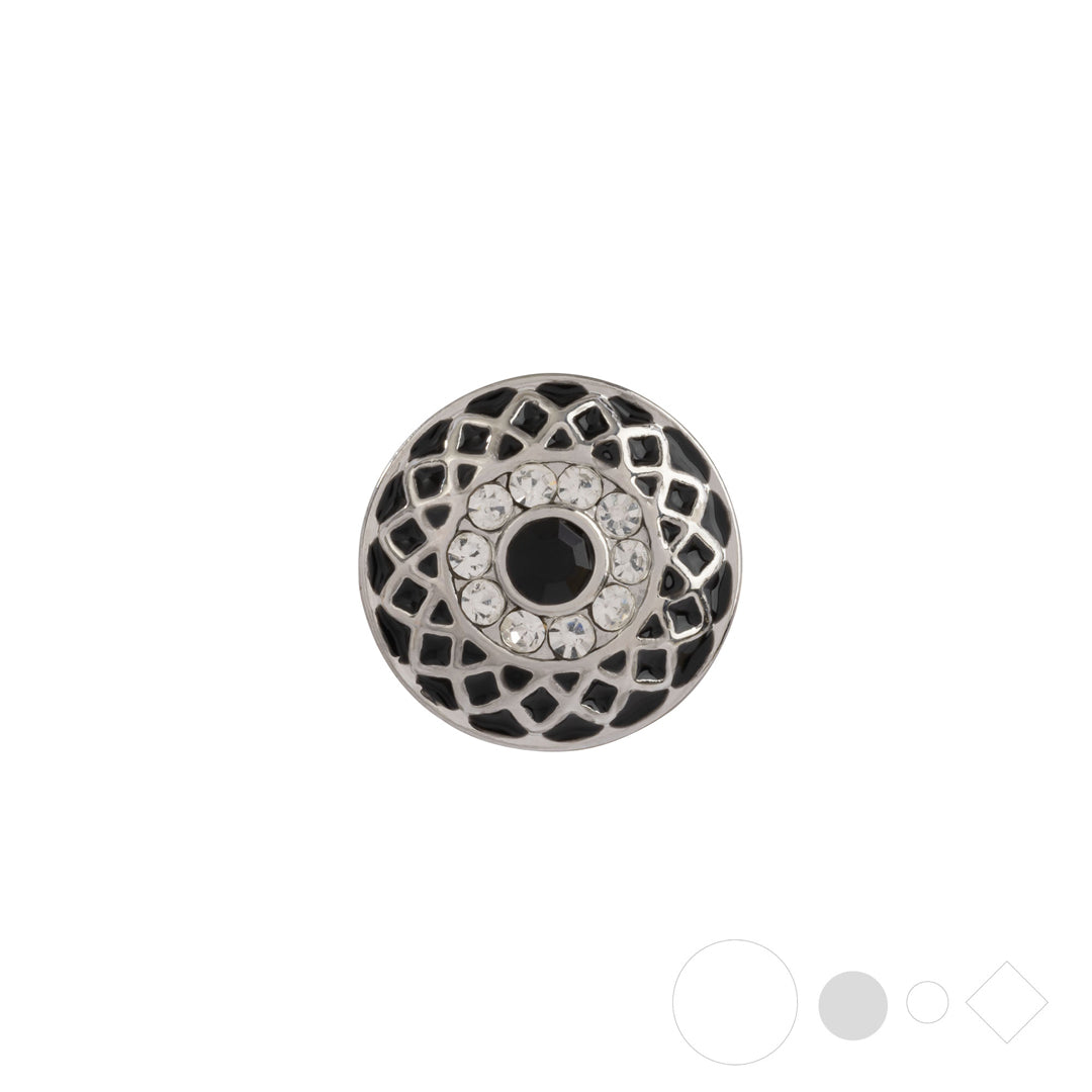 Black & silver bracelet charms for interchangeable jewelry