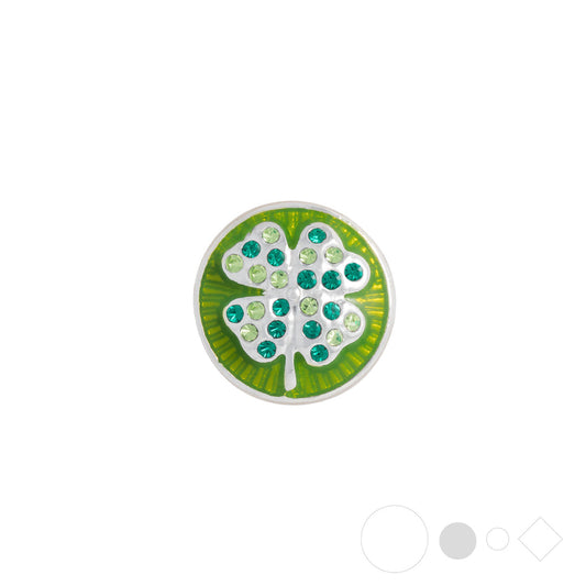 Four leaf clover necklace snap jewelry by Style Dots