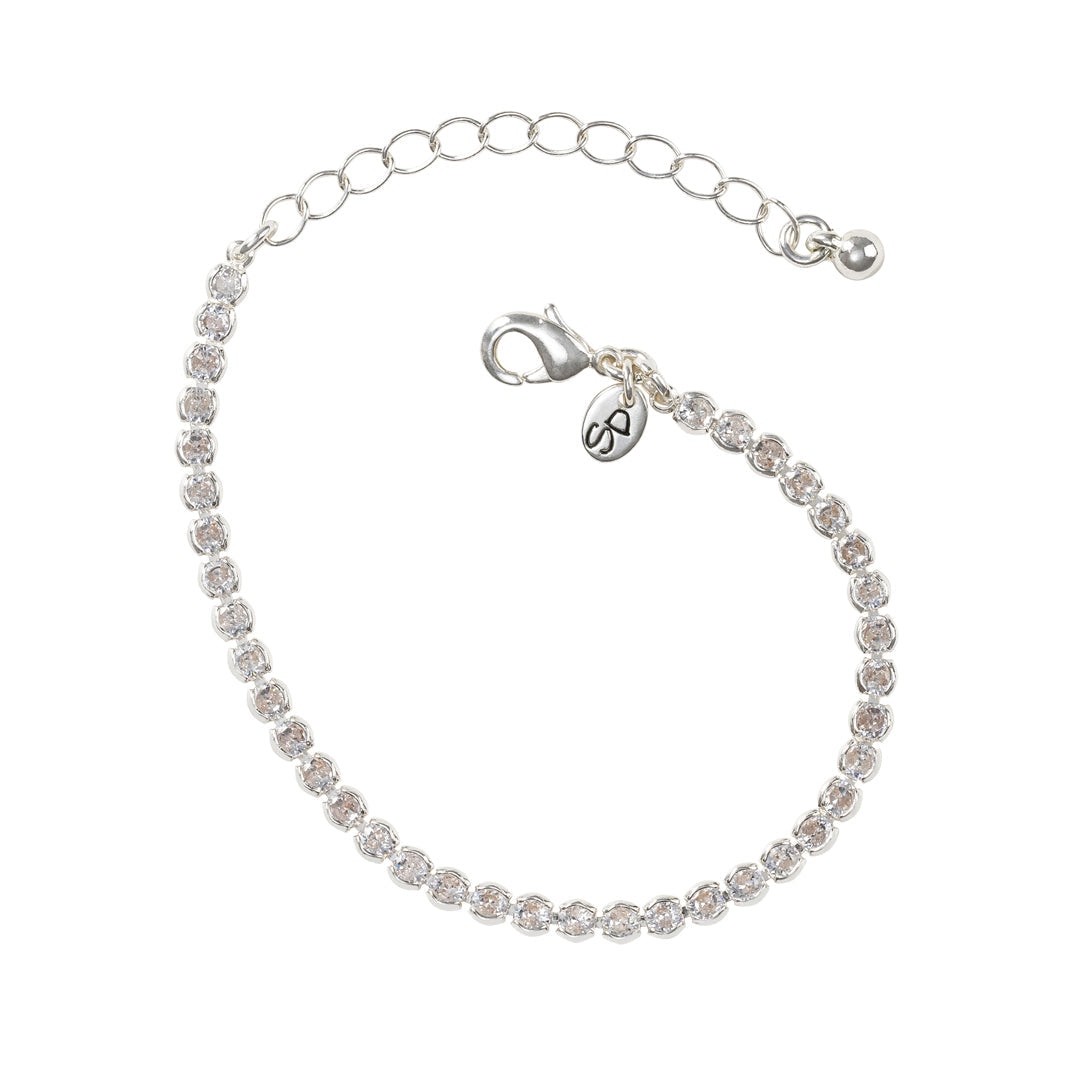 Lab brown tennis bracelet with simulated diamond jewelry by Style Dots