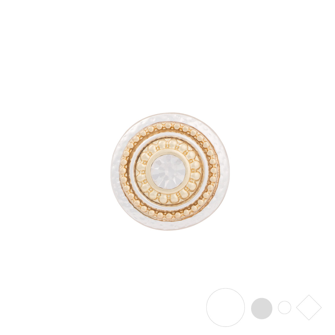 Gold medallion necklace pendant for snap jewelry