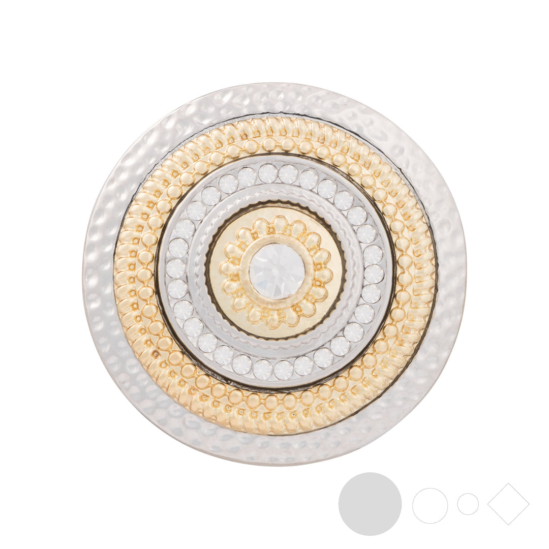 Mixed metal beaded snap jewelry with silver & gold interchangeable necklace