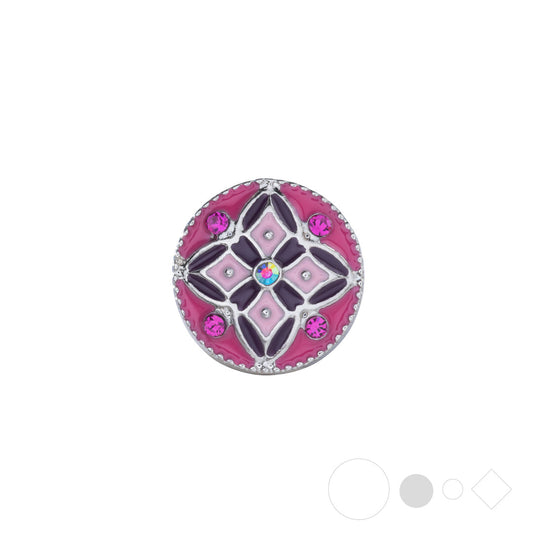 Purple & pink necklace pendant for snap jewelry charms