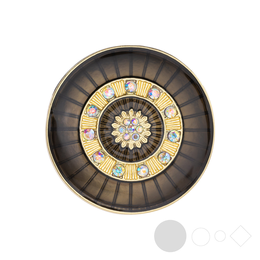 Black and gold snap jewelry for interchangeable necklaces