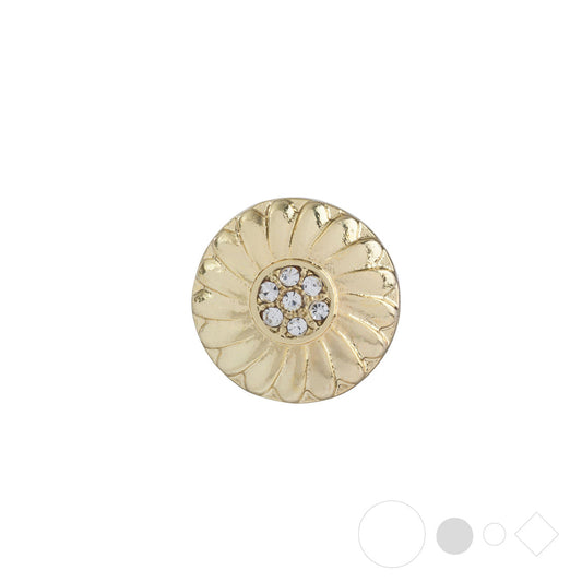 Gold daisy necklace pendant for snap jewelry