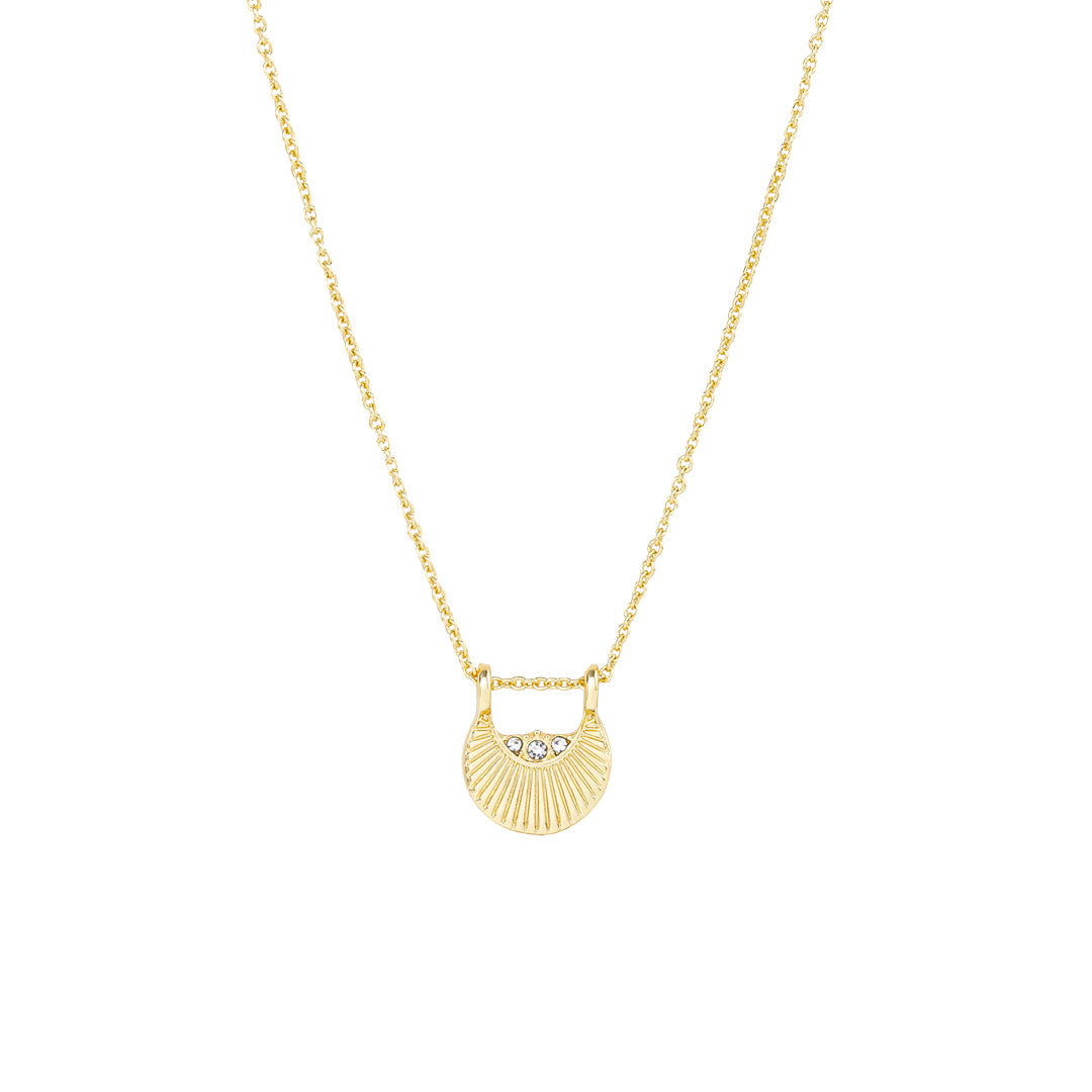 Gold Fan Necklace