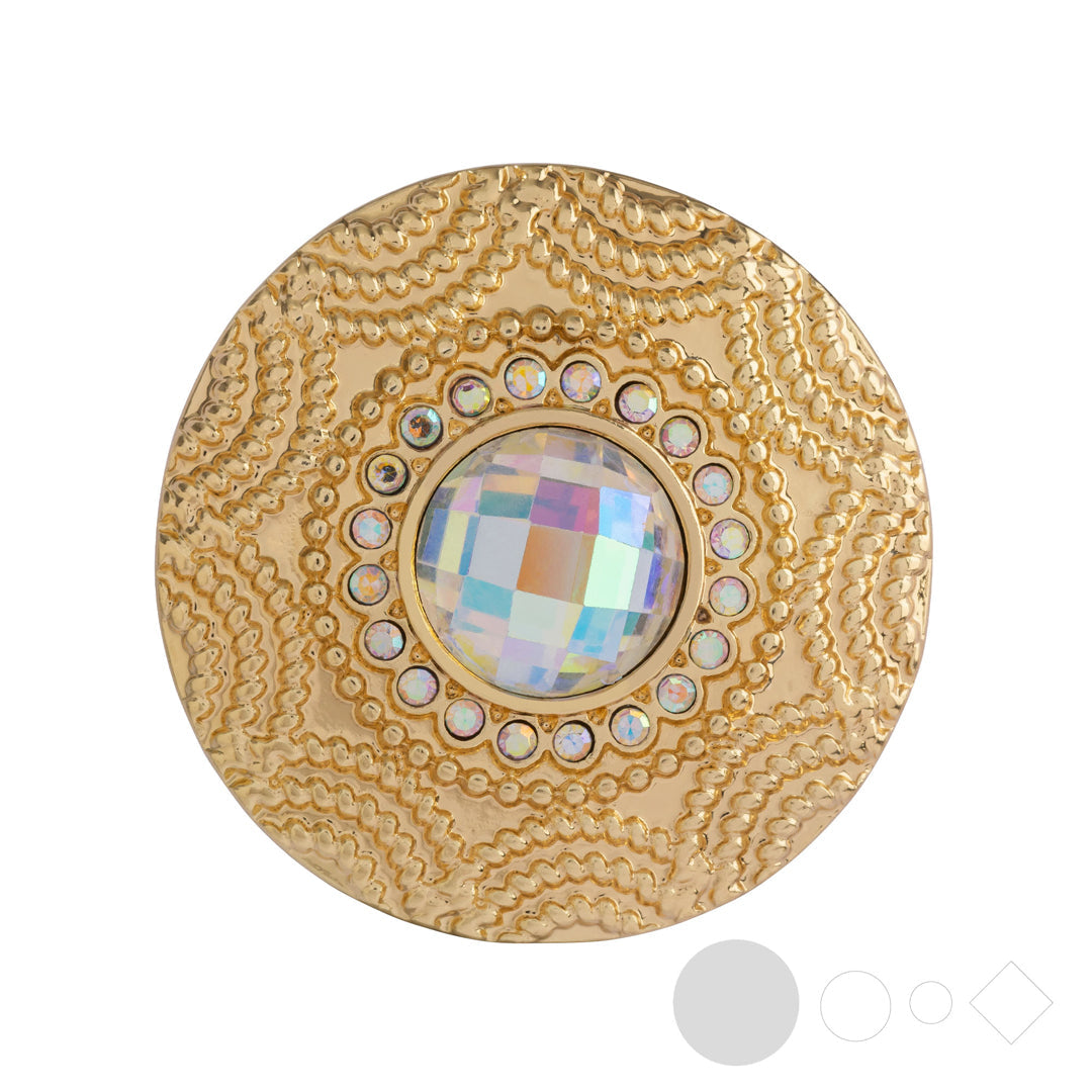 Gold scalloped snap jewelry for interchangeable necklaces