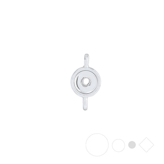 Silver Interlinks bracelet setting for interchangeable snap jewelry