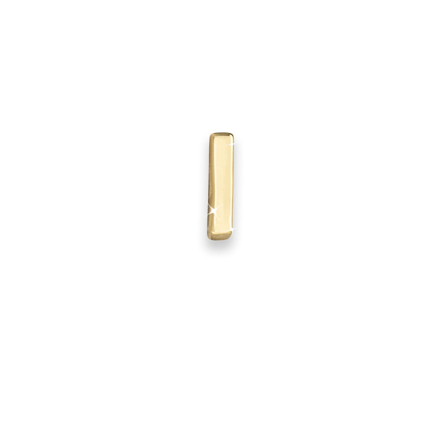 Gold letter I monogram charm for necklaces & bracelets