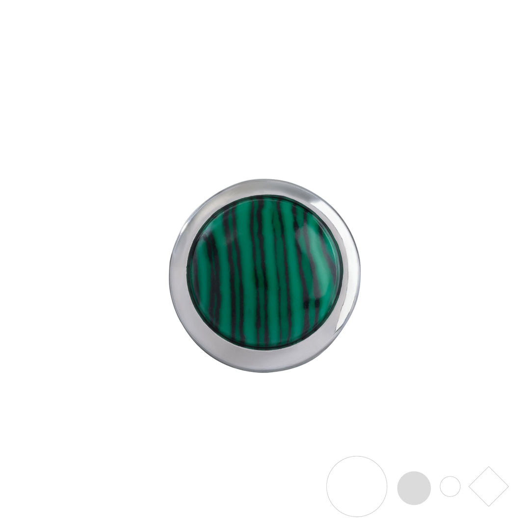 Malachite necklace pendant for snap jewelry charms