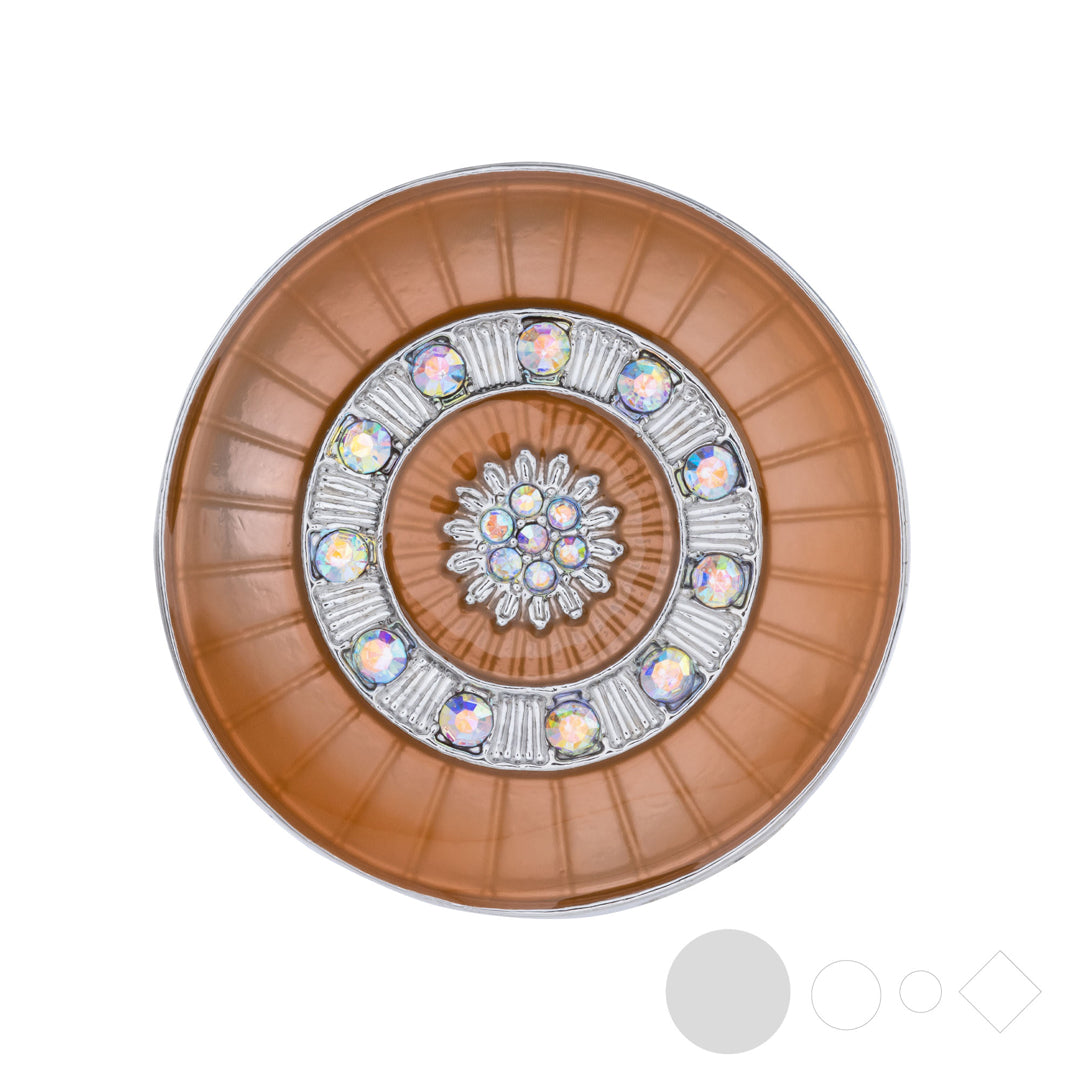Orange enamel snap jewelry for interchangeable necklaces