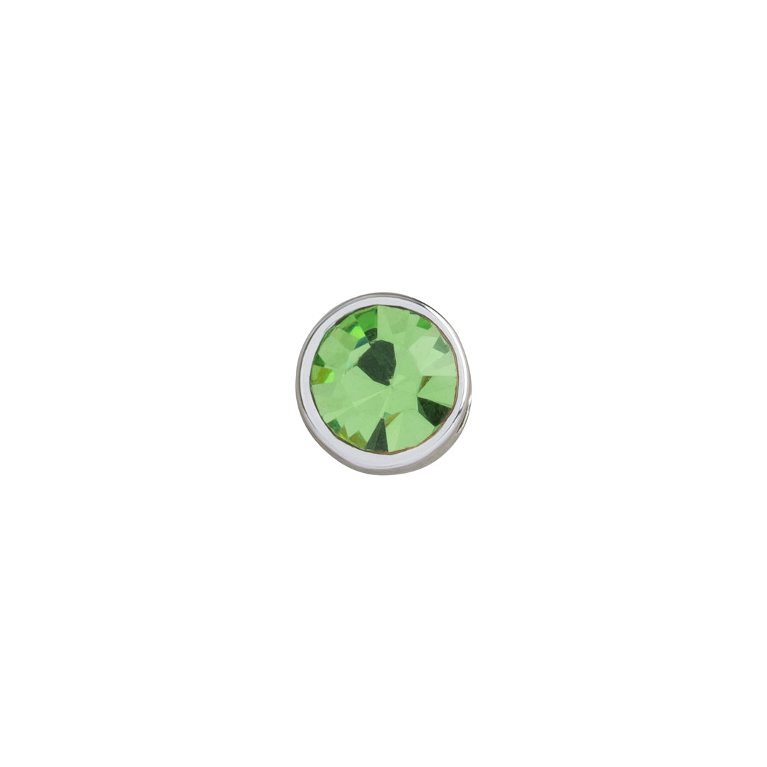 August peridot jewelry slide for birthstone charms