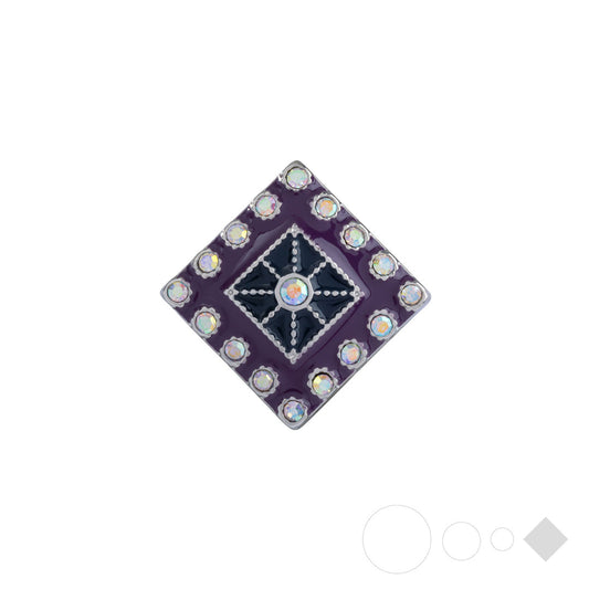 Purple square snap jewelry for interchangeable necklace charms
