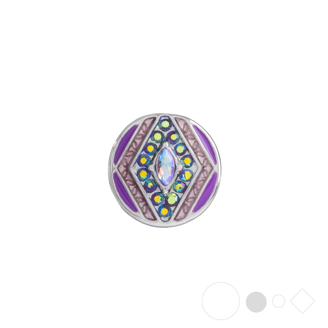 Purple marquise necklace pendant for snap jewelry