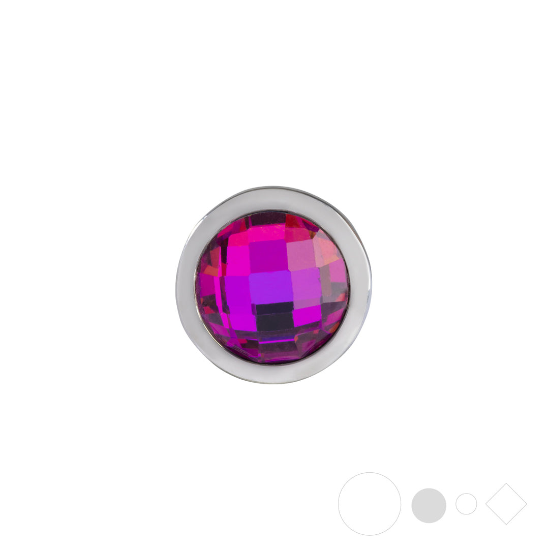 Pink solitaire crystal charm for snap jewelry necklace pendants