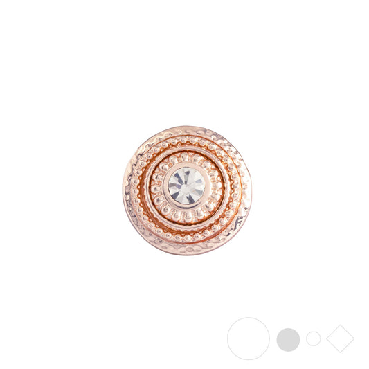 Rose gold medallion necklace pendant from Style Dots snap jewelry