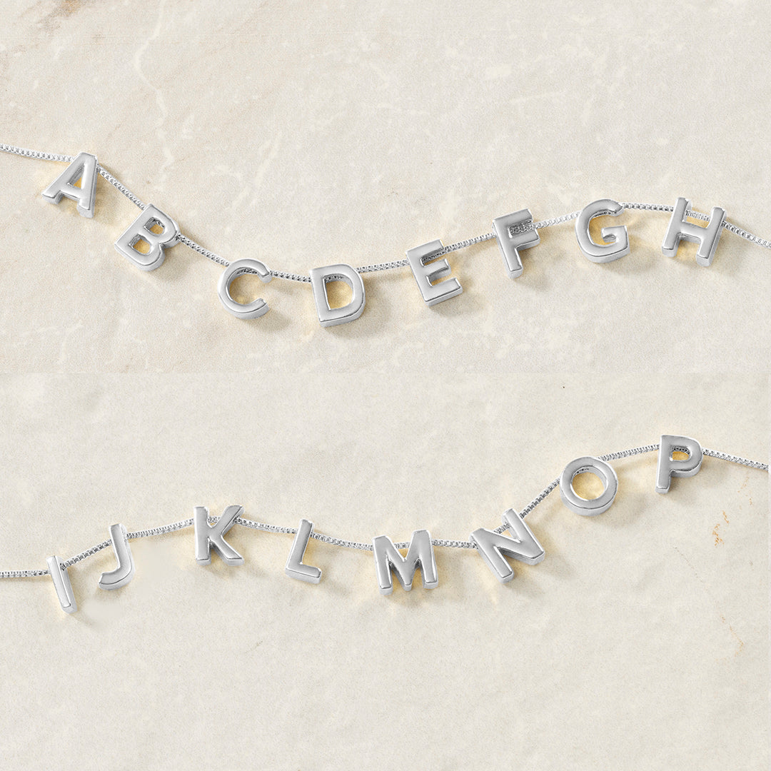 Silver Alphabet Slides