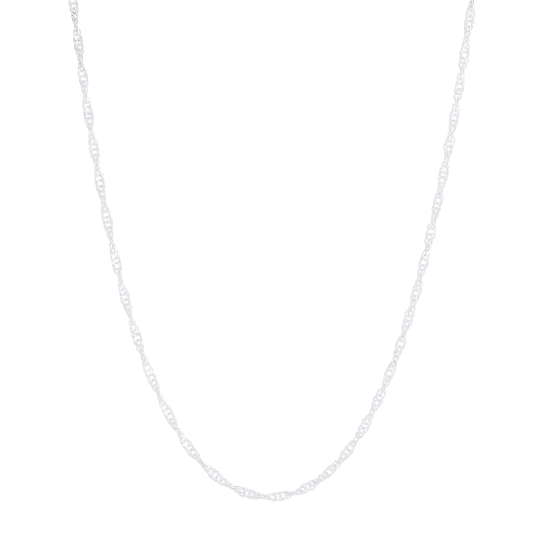 Silver twisted chain necklace for layered jewelry
