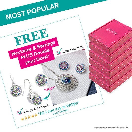 Dot Club Welcome Box  (6 Month) PLUS First Month BONUS of FREE Earrings & Double Dots! - FREE Shipping every month!