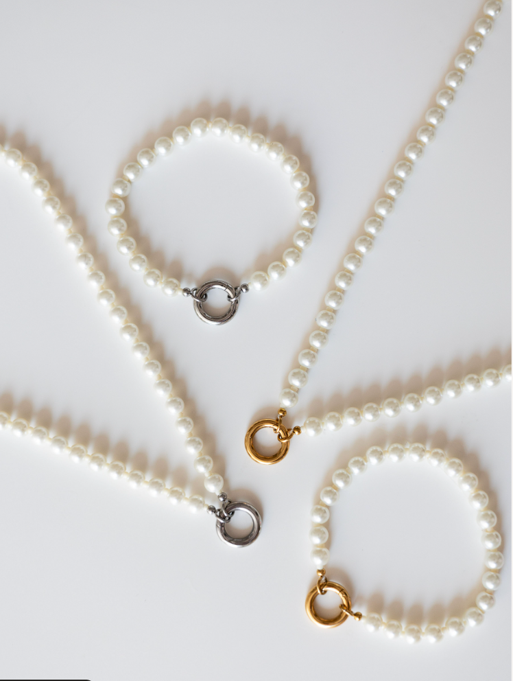 Pearl Charm Keeper Necklace