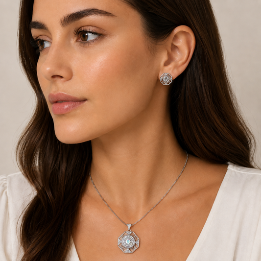 Aurora Original Pendant and Earring Set