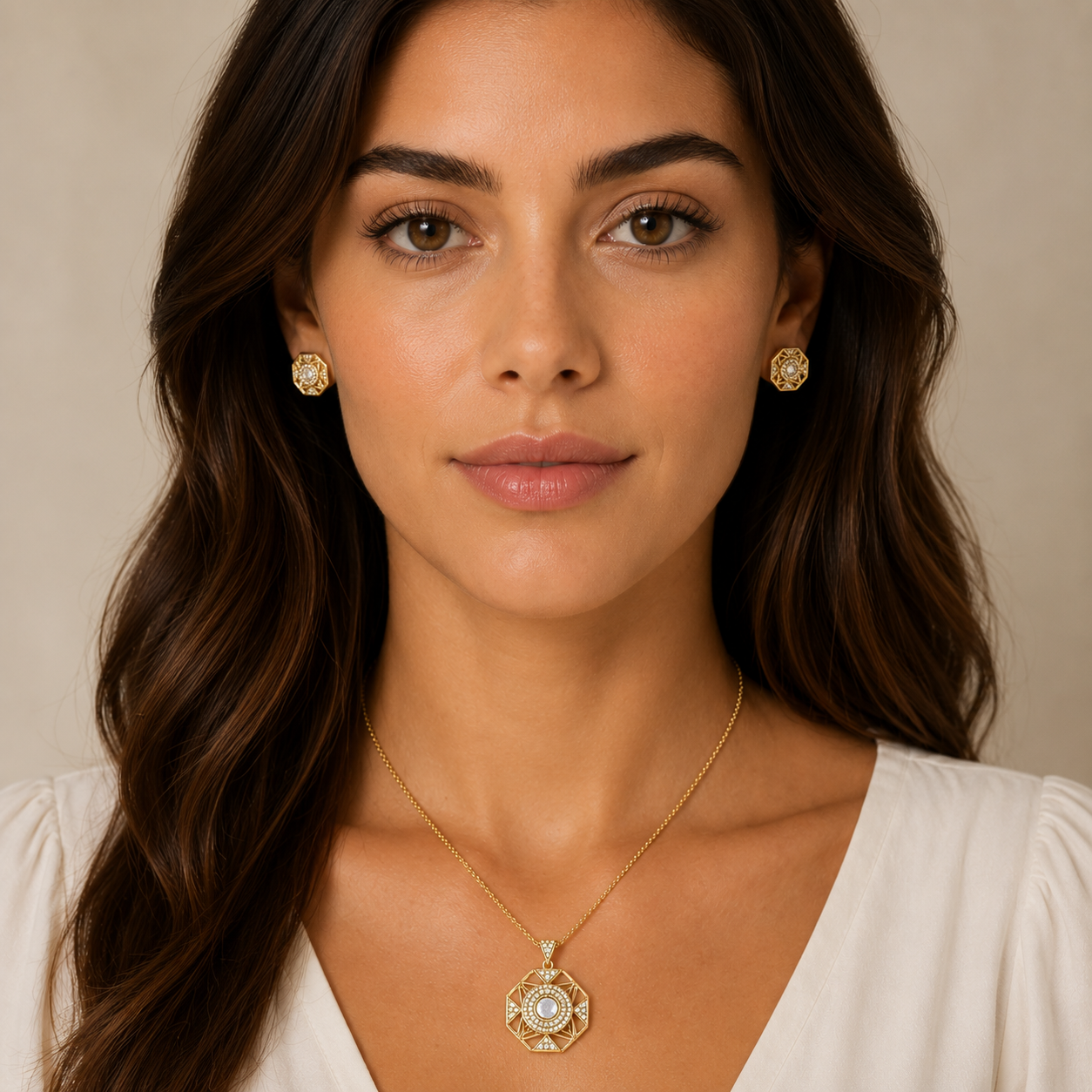 Aurora Original Pendant and Earring Set