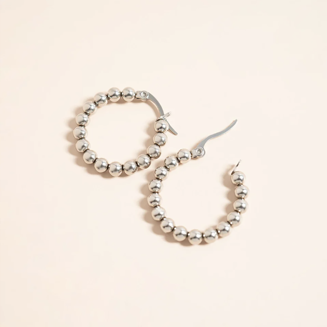 Beaded Hoop Earrings